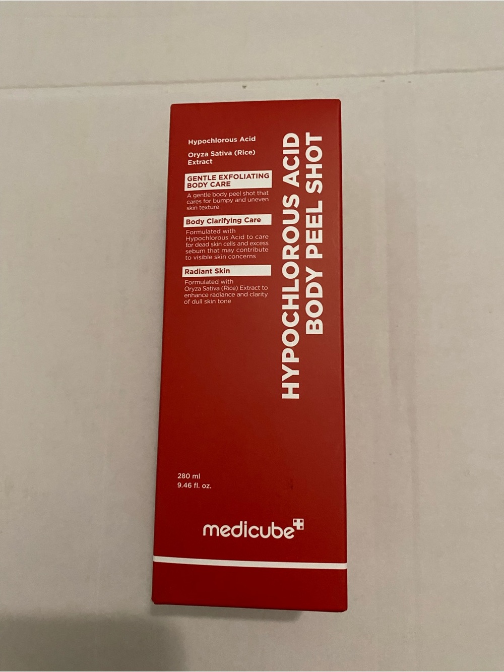 medicube Hypochlorous Acid Body Peel Shot - Red New Expires 12/2027